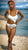 White Rib-Knit Hollow Out Sexy One- Piece Swimsuit